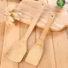 Sartén antiadherente cocina Espátula de madera china madera de bambú sin barnizar mango largo espátula venta al por mayor utensilios de cocina juego de espátulas logo impreso