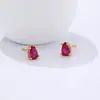 Brincos Henna de Prata 925 com Zircônia em Gota Elegante para Mulheres, Moda Ins Europeia e Americana, Brincos Simples Versáteis, Atacado em Estoque