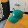 Gorra Estilo Coreano para Mujer Versátil con Letra R Versátil Casual Moda Gorra de Béisbol Ins Estudiante Protección Solar Sombrero para el Sol