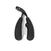 Cortador de Unhas Curvo Angulado Preto, Cortador de Unhas com Abertura Grande e Afiação Secundária, Cabo de ABS, Cortador de Manicure Anti-Salpicos