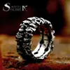 Acero Guerrero nuevo anillo de calavera de acero inoxidable al por mayor transfronterizo europeo y americano punk hip hop anillo de acero de titanio