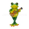 Atravessando Fronteiras Nova Guitarra Tambor Sapo Artesanato Decoração Festa de Feriado Atmosfera Decoração Adereços Ornamentos de Resina