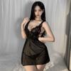 Lingerie Sexy Renda Sexy Puro Desejo Roxo Uniforme Tentação Camisola Pijama Sexy Roupas Traje Plus Size Qqny