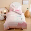 Conjunto de Roupa de Cama Infantil de Algodão Grau A com Desenhos Animados, Amigo da Pele e Respirável, Conjunto de Três Peças 100% Algodão para Bebês e Crianças Pequenas, Capa de Colcha para Creche