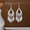 Aretes Étnicos Imitación Plata Miao Aretes Retro Largos con Borlas Atracciones Aretes Estilo Antiguo Aretes Miao para Mujer Venta al por Mayor