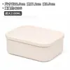 Lonchera Rectangular con Tapa de Silicona, Lonchera Apta para Microondas, Recipiente Sellado para Conservación de Alimentos, Calentable y Aislado