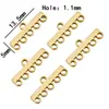 Conector de colgante plano de una pieza con base porosa de acero inoxidable, hebilla para pulsera, collar, pendiente, accesorios de joyería para bricolaje