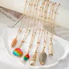 Collar de Playa de Estrellas de Mar y Conchas de Colores Transfronterizo Europeo y Americano para Mujer Estilo Resort Costero Accesorios de Moda