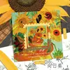 Marcador de página metálico com pintura a óleo vintage de Van Gogh pode ser gravado com nomes de turmas e logotipos escolares personalizados, oferecendo um presente cultural e criativo de alta qualidade.