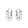 Pendientes de Plata Esterlina S925 Calientes de TikTok Pendientes en Forma de U para Mujer Pendientes Simples Dulces Elegantes para Celebridades que Combinan con Todo