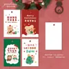 Tarjeta de felicitación navideña estilo dibujo a mano de dibujos animados, Tarjeta de mensaje de regalo para Nochebuena, Tarjeta decorativa para empaque de pasteles y repostería