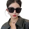 Gafas de Sol de Marco Grande para Mujer, Gama Alta, Adecuadas para Rostros Cuadrados y Redondos, Fotos Pequeñas de Viaje, Protección Solar de Celebridad de Internet, Estilo Hong Kong, Protección UV