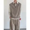 Chaleco tejido retro japonés de cuello en V estilo "old money" para hombres y mujeres, adecuado para usar en capas en primavera y otoño, top casual versátil