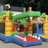 Castillo inflable popular para exportación, con tobogán de castillo de PVC engrosado, castillo inflable para saltar para niños al aire libre y cama inflable para saltar.