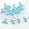 Pintura Acrílica Colorida Cuentas de Hueso con Agujero Cuentas Sueltas Pulsera de Abalorios Hecha a Mano Material para Colgar en Bolsos Accesorios de Joyería
