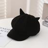 Nuevo Sombrero Octagonal de Orejas Sombrero de Lana Artístico Personalizado de Moda para Mujer Muestra la Cara Tono Patito Boina Sombrero de Repartidor