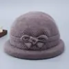 Sombreros para mujeres de mediana edad y ancianas, sombrero cálido de invierno para mamá, grueso con terciopelo, sombrero tipo cubo para personas mayores, abuela, sombrero de lana tejido para señora mayor