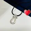 Collar Force 10 con Cierre de Herradura, Colgante Náutico, Cierre Fred de Figura de Ocho, Mini con Incrustaciones de Diamantes, Cadena para Clavícula Grande, Mediana y Pequeña