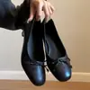 Primer Encuentro Zapatos Mary Jane Bajos con Lazo de Temporada Suela Suave de Invierno Punta Redonda Slip-On Planos Cómodos