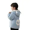 Abrigo de Algodón de Invierno para Niñas 2025, Trench Dulce con Capucha para Niños Pequeños, Parka Informal Cálida de Dibujos Animados para Niñas