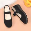 Zapatos de Tela de Old Beijing de Invierno para Mujer Suela Plana de Poliuretano Con Felpa Zapatos de Baile Zapatos de Trabajo para Camarero de Hotel Zapatos Ligeros de Algodón