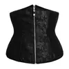 Corset gótico retrô europeu e americano com padrão jacquard, modelador de cintura curto para usar por cima da roupa, top de cintura Lolita
