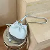 Transfronterizo 2026 Verano Nuevo Estilo Simple Cuero Suave Moda Bolso Bolso Cubo Color Sólido Estilo Coreano Bolso de Hombro Cruzado para Mujer