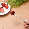 Garfo de frutas de aço inoxidável \ palito de frutas da moda \ bolo de lua de sobremesa garfo pequeno faca de sobremesa garfo de frutas de dois dentes