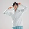 Roupas de Nylon de Alta Qualidade com Resfriamento de Gelo e Proteção Solar para Mulheres, Jaqueta com Capuz Estilo Casal com Proteção UV, Roupas de Proteção Solar para Homens com Logotipo Personalizado
