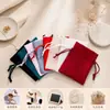 Bolsa de almacenamiento satinada brillante con cordón y logo impreso, bolsa de almacenamiento a prueba de polvo para accesorios y regalos, bolsa de embalaje para joyas