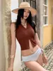 Directo de fábrica en Dongdaemun, Corea del Sur, nuevo bikini sexy de dos piezas estilo coreano con cuello halter y amarre, para playa y aguas termales