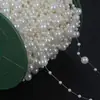 Pérola Semicircular Contas Conectadas de Linha Dupla Contas Conectadas de Dupla Fileira Corrente de Contas para Vestido de Noiva Corrente de Contas Semicircular de ABS Acessórios para Joias DIY