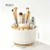 Suporte Organizador Giratório para Pincéis de Maquiagem de Mesa, Rack Organizador de Cosméticos, Porta-Pincéis de Sombra para Bancada, Caixa de Batom, Porta-Canetas