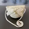 Estilo Pastoral Verano Bolso de Paja para Niños para Mujeres con Buen Aspecto, Flores Mariposa de Moda, Bolso de Playa para Vacaciones en la Costa al por Mayor