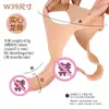 Pantaletas con Dildo Doble de Silicona para Lesbianas, Juguetes Sexuales con Borde de Encaje para Uso Lesbiano