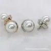 Botão de Pérola ferragem fivela decorativa botão de metal fivela de camisa botão estilo Chanel suéter cardigã fivela costurada à mão roupa