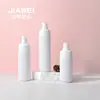 Frasco de loção branco redondo de ombro e fundo, frasco spray de névoa fina portátil, material de embalagem cosmética de plástico PET, 100ml