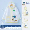 Capa de Chuva Infantil para Meninos e Meninas, Poncho de Chuva Impermeável de Corpo Inteiro para Jardim de Infância, Design Fofo de Dinossauro em Desenho Animado, Alto Valor Estético, Portátil