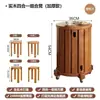 Taburete Apilable de Madera Maciza, Taburete Bajo Multifuncional para el Hogar, Taburete para Comedor, Taburete Redondo para Dormitorio, Silla, Banco de Lujo Ligero, Mesa Auxiliar Estilo Chino Nuevo