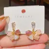 Pendientes Bohemios Hechos a Mano de Cristal y Perlas con Diseño Único, Pendientes Retro de Lujo Ligero para Celebridades de Internet, Accesorios Versátiles para Orejas