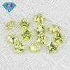 Huagang Gem Flor de Ciruelo Pentagonal Amarillo Oliva Zircón Piedra Desnuda Piedra Blanca Artificial Anillos de Gemas CZ Joyería Piedra Principal Diamante