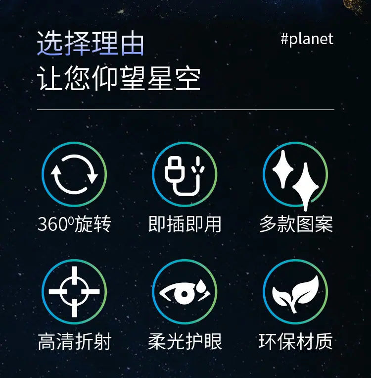 星空投影小夜灯
