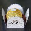 Estilo europeu Dia dos Namorados caixa de doces de casamento rosa Ferrero caixa de embalagem de chocolate decoração de festa de papel laço
