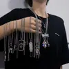 Collar Ins para Hombres y Mujeres, Colgante de Moda Hip-Hop, Cadena de Suéter Personalizada de Acero de Titanio para Estudiantes, Accesorios para Mujeres, DIY para Puestos Callejeros