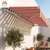 Toldo retrátil elétrico, toldo retrátil de liga de alumínio para lojas e comércios, operação manual, adequado para uso doméstico, retrátil