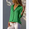 Camisa de Chifón de Manga Larga con Botones y Escote en V Profundo para Mujer de Ebay Amazon