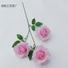 Nova Flor Artificial Rosa Redonda de 3 Cabeças Flor de Guia de Estrada de Casamento Fileira de Flores Flor Rosa de 3 Cabeças Decoração de Casa Decoração de Flor Artificial Comércio Exterior