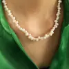 Joias Francesas de Alto Padrão, Colar Retro de Pérolas Naturais, Colar de Luxo Leve de Alto Padrão, Colar com Contas de Arroz