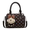 Bolsa Feminina de Alto Padrão Estilo Coreano com Bolinhas 2026 Nova Elegante Personalidade Bolsa Cilíndrica Bolsa Almofada Moda Tendência Bolsa Transversal
