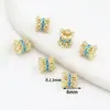 Color Duradero Chapado en Oro de 18 Quilates Separador Pequeño con Forma de Flor de Cintura para Pulsera DIY Collar Abalorios Accesorios para Joyería DIY C45